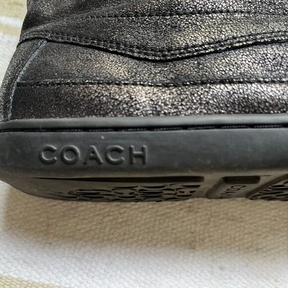 Used COACH lace up Meyer winter boot Black shearling lined size 7 - Picture 4 of 7